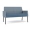 Lesro Mystic Lounge Reception Loveseat, Charcoal, RS RainSong Back, MD Titan Seat, RS RainSong Panels ML1501 - alternate 1